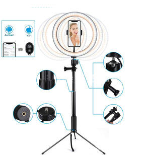Illuminate Your Selfies with the 10 LED Ring Light Selfie Tripod Stand