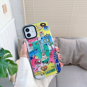 Explore the World with Style: The World Travel Label Fashion iPhone 12 Case