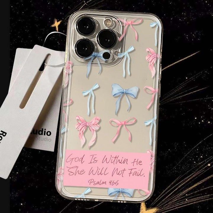Enhance Your Style with Our Bow-shaped English Phone Cases
