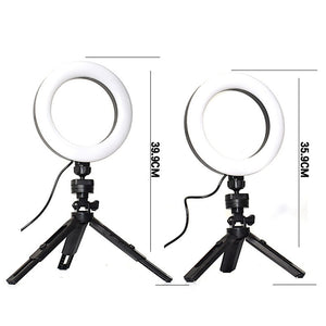 Illuminate Your Live Streaming with the Adjustable Color Fill Light Desktop Tripod