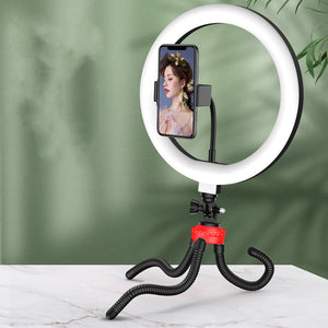 Illuminate Your Creativity with the 10 Inch LED Ring Light Desktop Tripod for Apple Devices